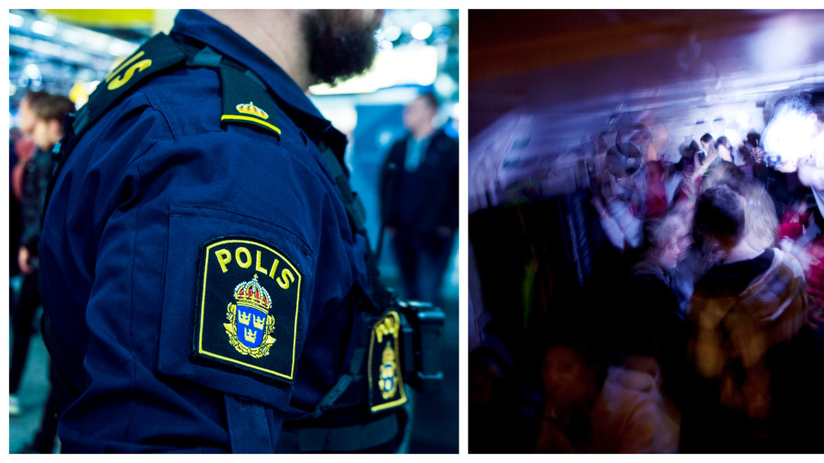 Stort gäng stormade nattklubb i centrala Stockholm.